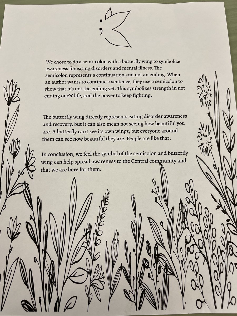As part of the week's acknowledgment, Grade 8 student Hayden Kristjanson created a sticker to raise awareness around eating disorders and mental health, with all proceeds going to <a href="/ROCKreachout/">ROCK - Reach Out Centre For Kids</a>.