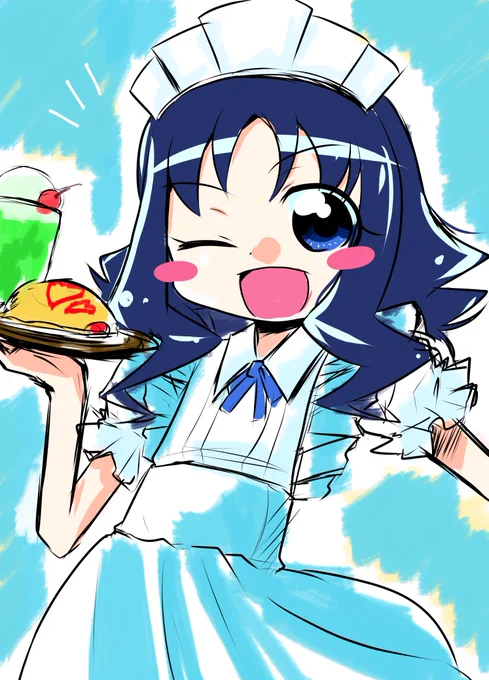 落書きしかなかったので、今度ちゃんとした推しのメイド描こうと決めた日 #メイドの日 #precure 