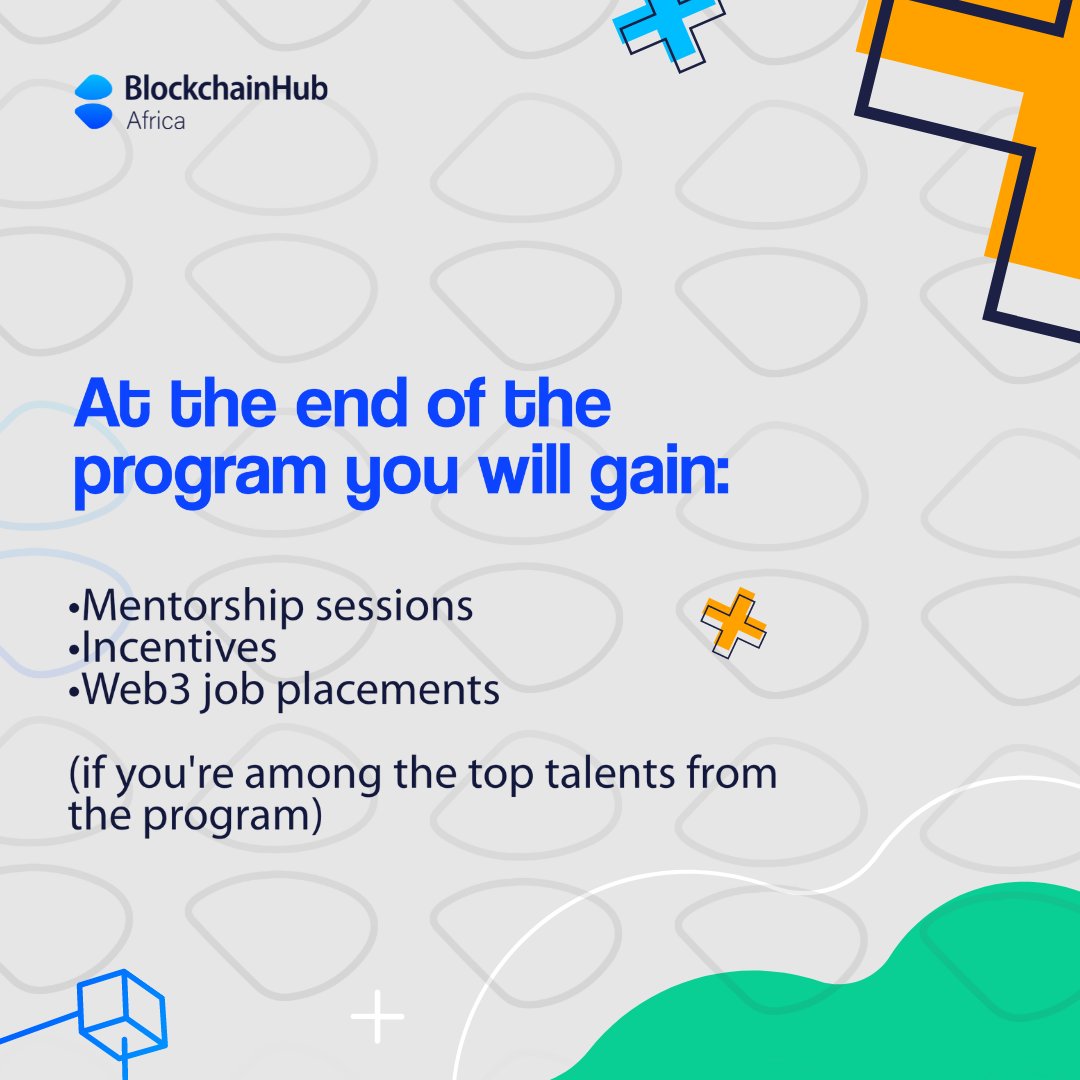 blockhubafrica's tweet image. Are you a developer looking to transition from web2 to web3?
Passionate about building scalable products in web3?
Then Web3 Development Learning Program is for you!
#web3 #web3developers