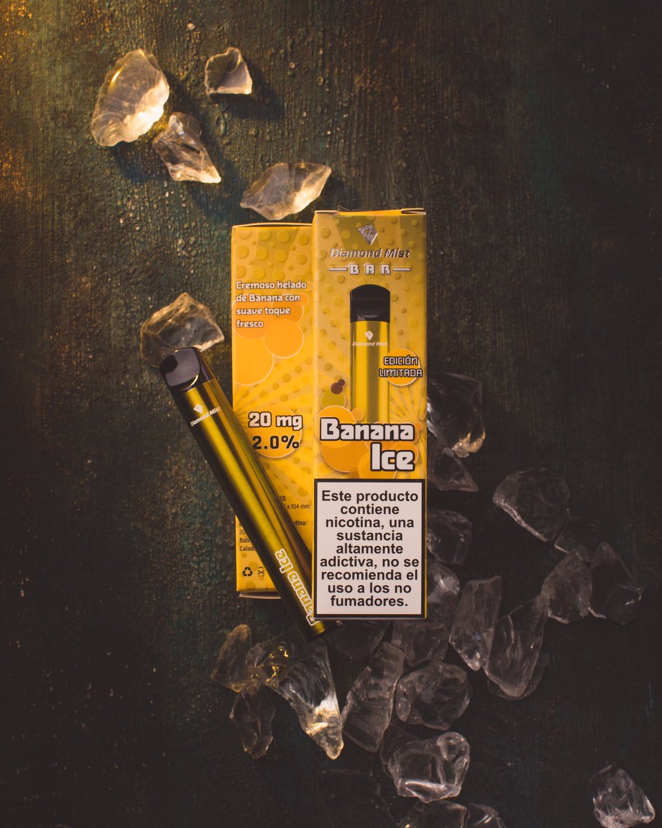 Diamond_Mist's tweet photo. Banana Ice is a flavour that features ripe notes of creamy bananas, that will make your tastebuds go “bananas” paired with a cooling ice effect, creating a refreshingly fruity vape experience with a sublime creamy finish. 🍌🍌🍌
#switch2mist #banana #bananas #bananaice https://t.co/yYLT8mD50M
