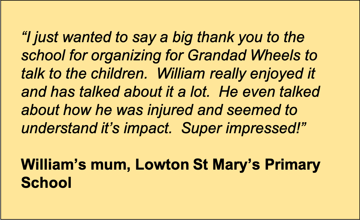 Just had this fantastic feedback from a mum at <a href="/LowtonStMarys/">Lowton St Mary's</a> after my visit in April.  William is in reception. I always think my visits have the most impact on older children, but this just shows that it is worth talking with all year groups 👍