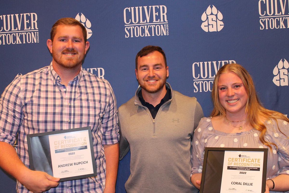 CSCStrength's tweet image. Congrats to all the athletes who took home hardware this year at the Athletic Awards Ceremony!
Rupe and Coral as All-Americans and our Head Strength & Conditioning Coach, @taulbur, on being recognized as Employee of the Year for Athletics!
#GoWild #WildcatStrong 💪😼🔵⚪️⚫️