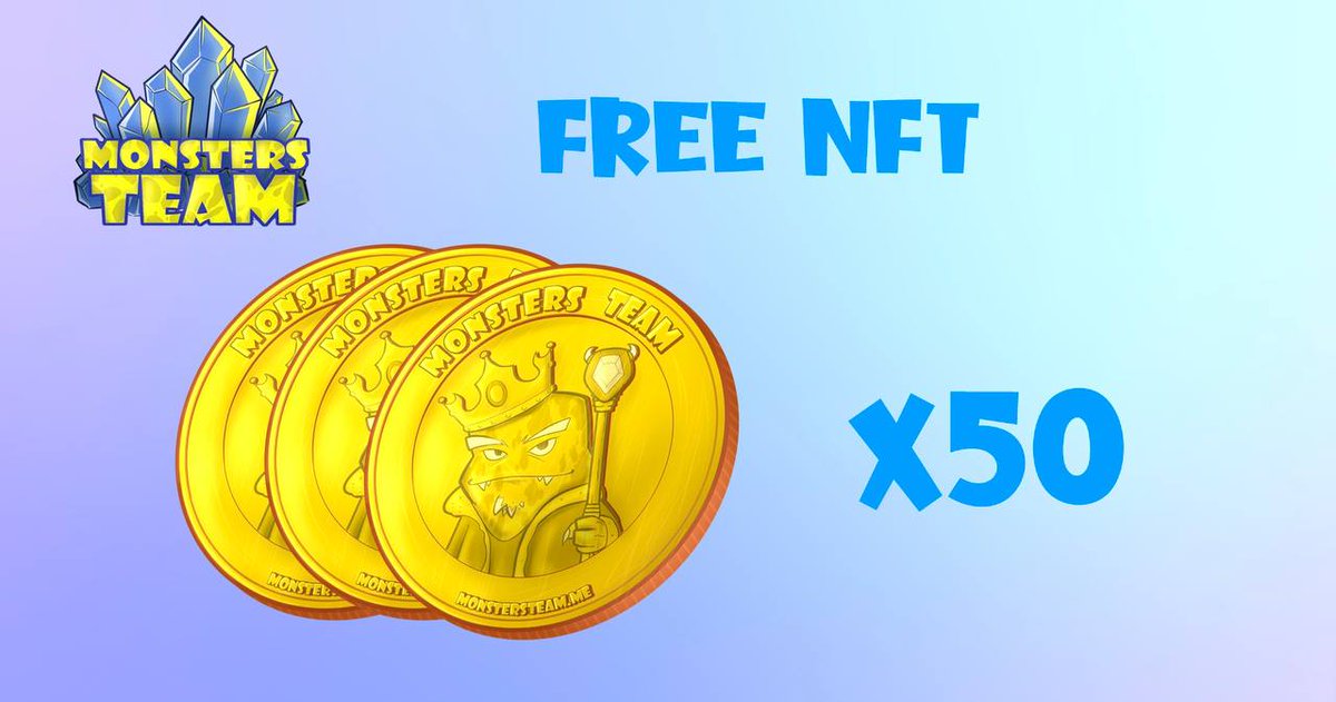 Today we are giveaway away 50 free nft Monsters Coin. 
You will need this nft for blend!🎁 
 ✅ At least 100 waxes placed on CPU 
 ✅ Verified on our server discord 
 ✅ Two questions about the game, which you answer
forms.gle/2N787cJbjzdfPh…