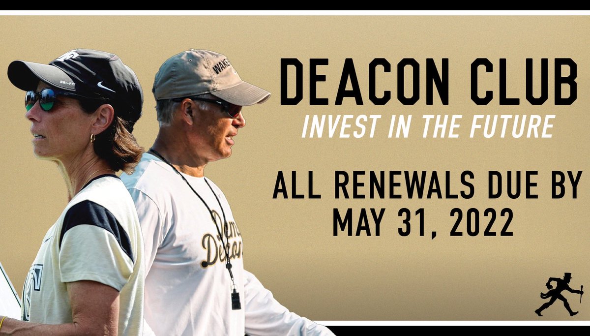 Don’t forget to renew your investment in the Deacon Club before the May 31 deadline!

🔗 deacs.info/Renew