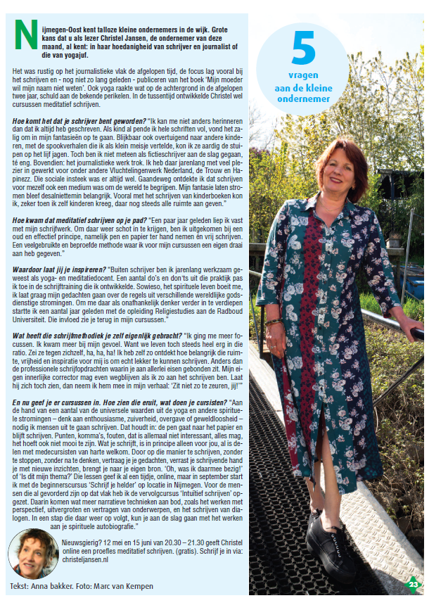 ChristelJansen's tweet photo. Als schrijver ben je ook ondernemer.
@schrijfcursus @WijkkrantOost #Schrijfjehelder #proefles #Mijnmoederwilmijnnaamnietweten @nieuwsuitnijmegen https://t.co/SEONqOLXYt