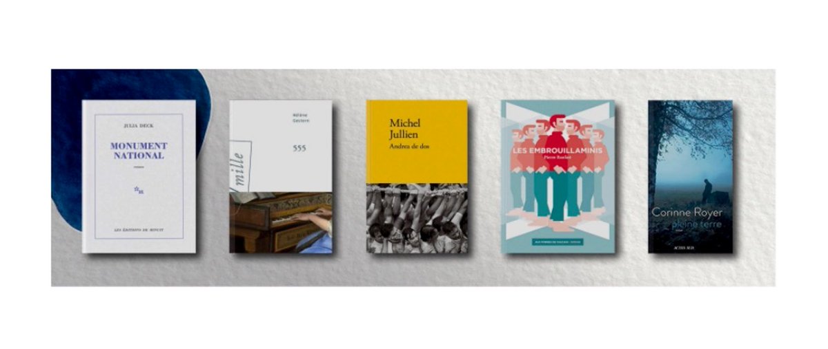 naissanceoeuvre's tweet photo. #MardiLecture... Un conseil (qui en vaut 5): lisez les livres présélectionnés par le jury #PrixNaissanceOeuvre en attendant la révélation du/de la lauréat.e dans 48 h. @Armancette_ @Saint_Gervais Ils sont formidables! @forgesdevulcain @ActesSud @EdeMinuit @EditionsVerdier @arlea https://t.co/QK17v1nYil