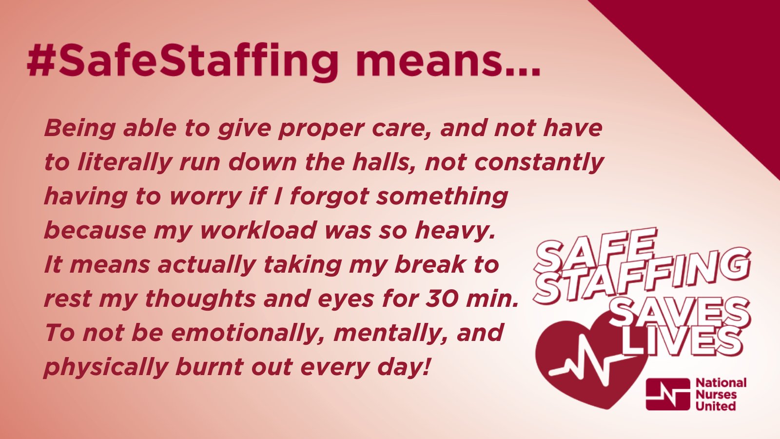 NationalNursesUnited on X: For too many of us, running from