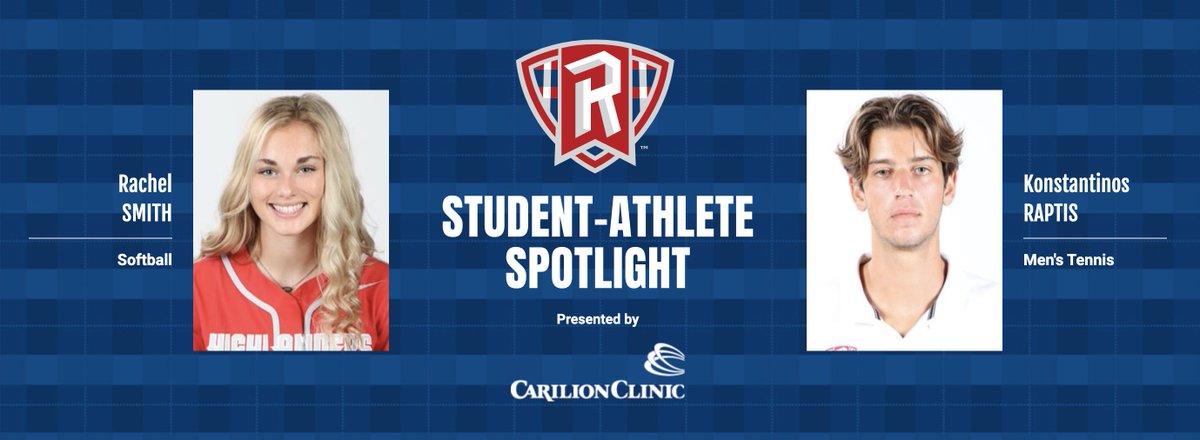 Here’s a look at the <a href="/CarilionClinic/">Carilion Clinic</a> Student-Athlete Spotlight!

This week’s athletes are <a href="/RadfordSoftball/">Radford Softball</a>'s Rachel Smith and <a href="/RadfordMTennis/">Radford Men's Tennis</a>' Dinos Raptis!

#RiseAndDefend x #BigSouthMade