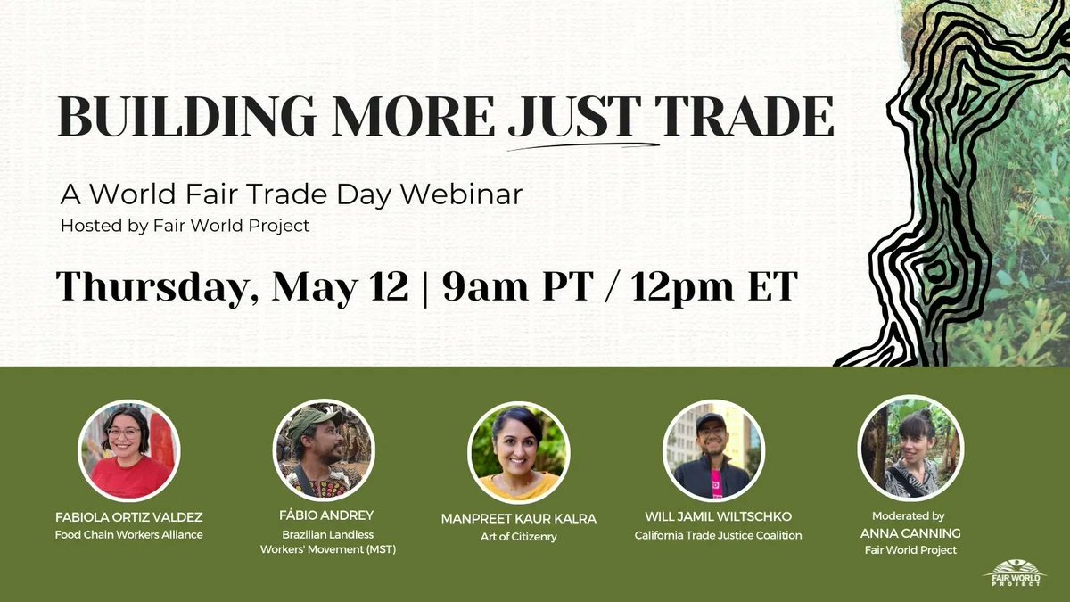 Just as the harms of the industrial food &amp; farming system cross borders, so too must our own solidarity &amp; strategy. Join us THURSDAY for a conversation with leaders from solidarity efforts for #FairTrade, #FoodSovereignty, workers' rights, &amp; global health
buff.ly/3sm2Y61