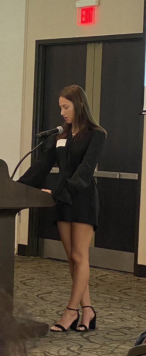 RavennaSupt's tweet photo. Ellen Gerzeny, Portage County Teen Board Representative, acknowledges and celebrates the Teen Board Seniors of the Month and Honors Awards recipients.  #LeadWithLove https://t.co/kDzhmimQAI