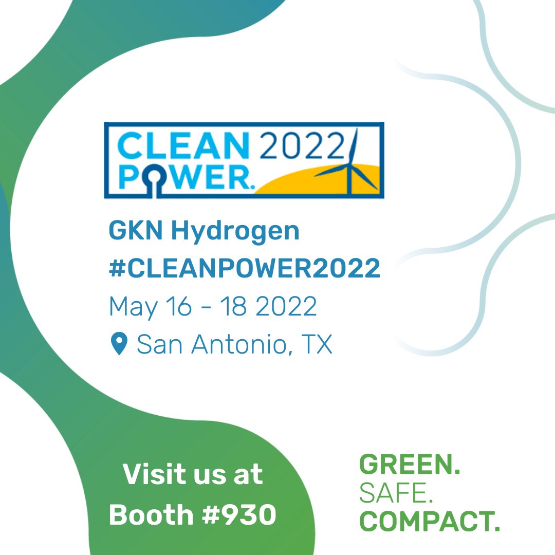 GknHydrogen's tweet photo. Come and join us in San Antonio! Some of our crew will be heading down to Texas to take part in #cleanpower2022 and will be happy to answer all your questions on our clean #hydrogenstorage system
-> Booth number 930! See you there! https://t.co/x74zea13Q7