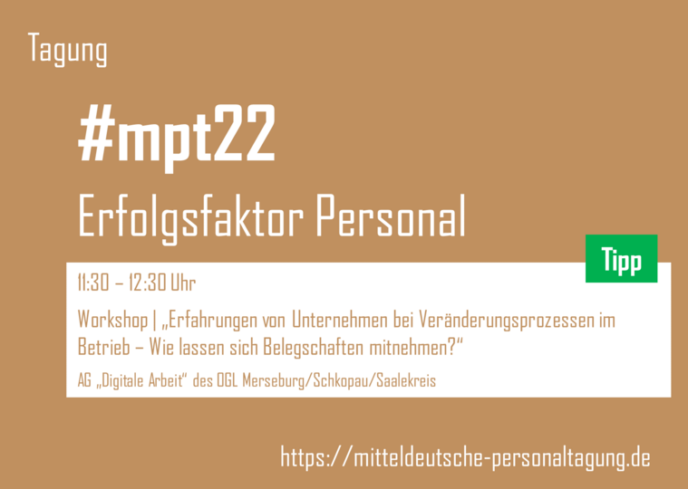 mer_digi's tweet photo. Am Donnerstag ist es soweit. Unsere AG "Digitale Arbeitswelt" des Open-Government-Labors ist mit einem Workshop auf der 14. Mitteldeutschen Personaltagung | #mpt22 vertreten.
Wir freuen uns auf tolle Impulse, Anregungen und Diskussionen. #mitz #digitalisierung #opengovernment https://t.co/o12RFby32s