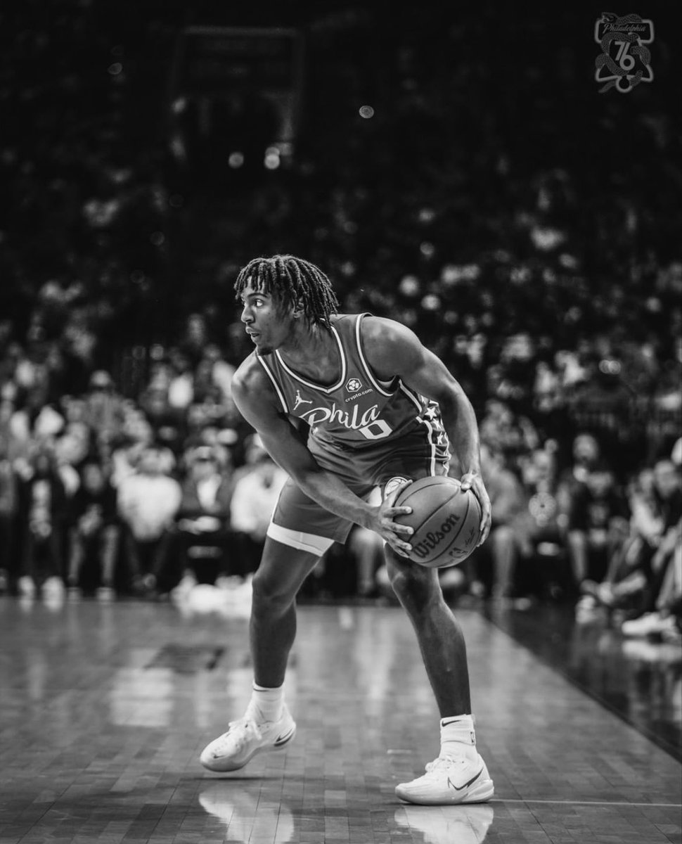 Sixers_Analyst's tweet photo. Tyrese Maxey has been vital to the #Sixers all postseason.

The Franchise has averaged 22.0 points, 3.6 rebounds, and 4.3 assists while shooting 41.4% from 3. 

His performance will be crucial to the #Sixers tonight in game 5.

(🎥/📸): 76ers Instagram 
#PhilaUnite #Sixers #TTP https://t.co/SBgfVcvucY