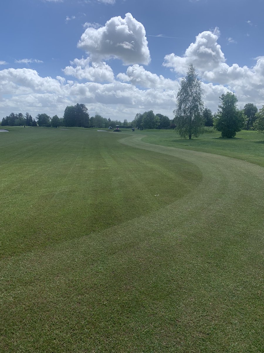 poshjohn's tweet photo. Testing the new Sisis brushes on the Cherington 18th fairway @MinchGolfClub  Helping to refine the grasses and improve consistency. Liam the apprentice doing a top job on the fairway mower. 👌 https://t.co/TVtt5RS667