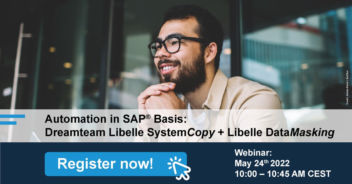 Libelle_IT's tweet photo. Automated #SystemCopies and secure #TestDataManagement?
Register now at https://t.co/ubnmkmMsCH for our #webinar and learn how you can automate these elementary #SAPBasis tasks easily and quickly. https://t.co/Cep7uEKvUN