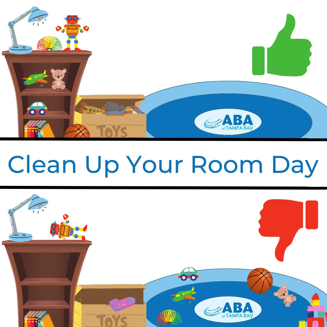 ABAofTB's tweet photo. A preventative strategy often used in ABA is altering the environment and setting up the individual for success. Clean your room, kids!
Not to mention, cleaning you room could provide a great opportunity for some reinforcement! 😉
#cleanupyourroom #TampaBayFL https://t.co/ysEMyULyiy
