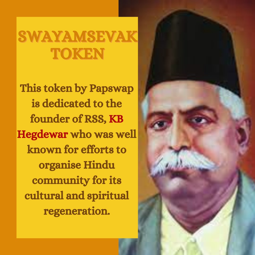 PapswapHQ's tweet photo. #KnowYourSuperToken
SuperToken Name - Swayam Sewak
Dedicated to Shri K.B Hedgewar
SuperToken Value - Rs 500
Download #PaPswap & share your thoughts about Government Policies & Strategies to earn #SuperTokens.
https://t.co/AGXU3NwHQ5
#PoliciesOverPolitics
#AmritMahotsav https://t.co/XeidsIhiDn