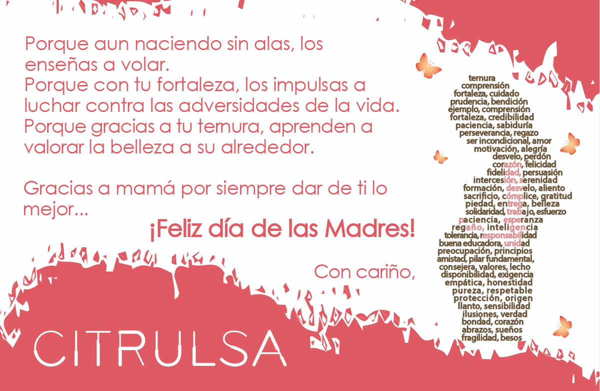 citrulsa's tweet photo. Muchas felicidades a todas las mamás de la familia Citrulsa, amigos, clientes y proveedores nuestra admiración y respeto a todas ellas. Disfruten mucho su día. #DiaDeLasMadres  #10DeMayo https://t.co/8mLs2bwfXG