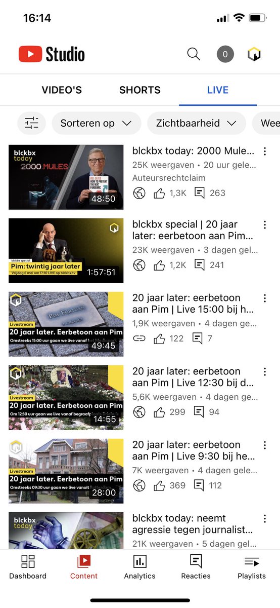 blckbxnews's tweet photo. Weer 6000 views verdwenen 🤷
Van 31k naar 25k. @YouTubeNL waar zijn we mee bezig? https://t.co/w7mXwfn1Lr