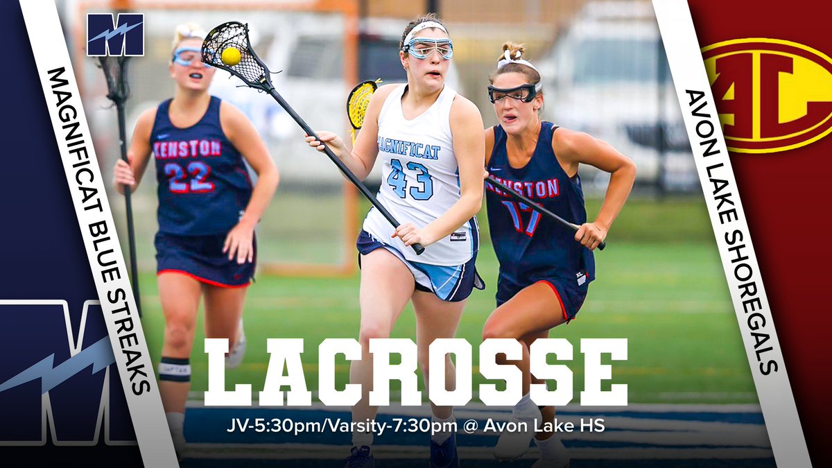 Lacrosse travels to Avon Lake TONIGHT! <a href="/bluestreakslax/">Magnificat Lacrosse</a> <a href="/AvonLakeSports/">Avon Lake Athletics</a>