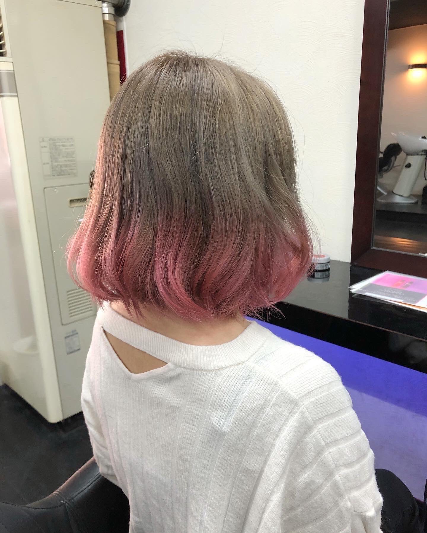 ヘアーラウンジカルネ 熊谷真人 ふんわり揺れる ペールピンク グラデーションカラー T Co Mgx7h9rhsn 滝川美容室 滝川市美容室 ピンク系カラー ピンクベージュ ピンクグラデーションカラー グレージュ ピンクカラー ベリーピンク