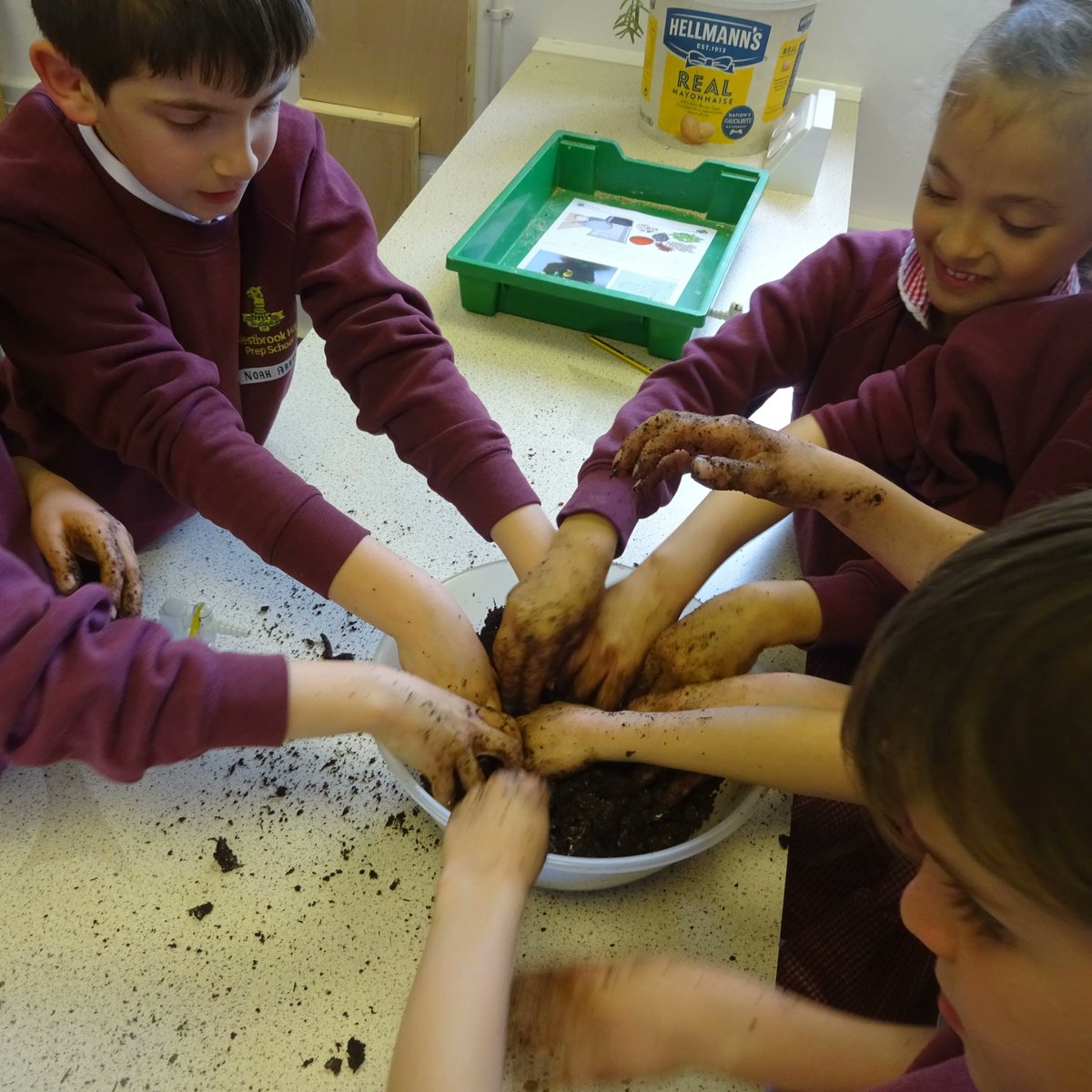 Our Year 3 children made bee-bombs as part of their science plant workshop. Our bee-bombs, made of clay shells, soil and 1000’s of seeds, were thrown in the peter rabbit garden. We are looking forward to seeing the wild meadow flowers in a couple of months.
#togetherness