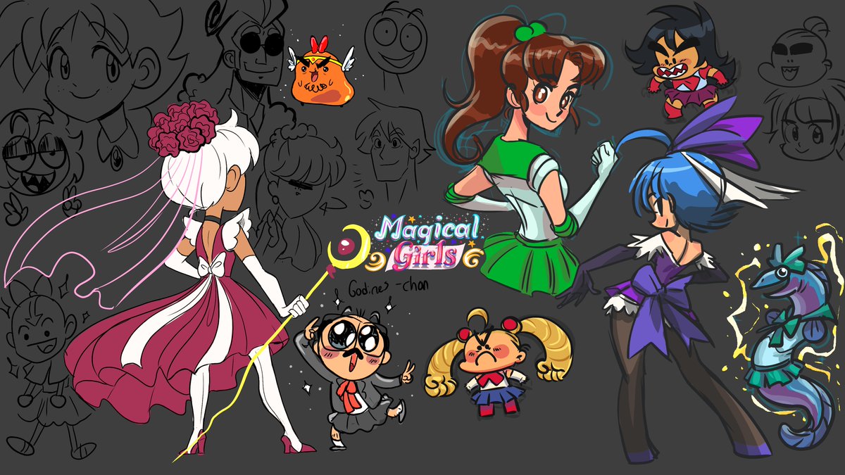 djgomita's tweet photo. Yesterday last night #DrawAndChat session drawing magical girls with @YuramecX3
Did you miss it? here you can rewatch it:
https://t.co/UgiTIMOdHX https://t.co/VOzwcCh6ED