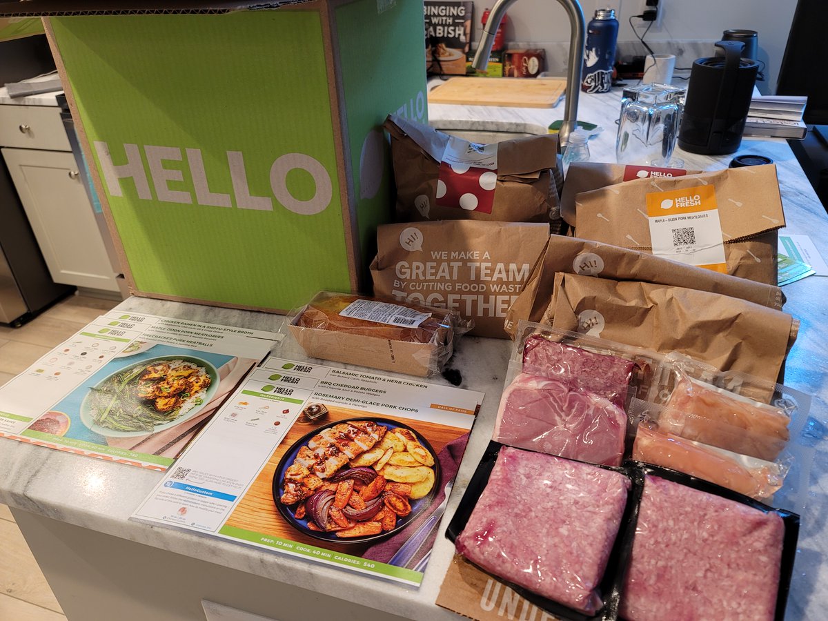 WISETheAWL's tweet photo. Got my first @HelloFresh box in today. Did a test run, might do a couple more, but expect a cooking stream in the near future! Use code POGSE6875 for up to 16 FREE MEALS + 3 surprise gifts across 6 HelloFresh boxes, plus free shipping at https://t.co/XrMaXX2LTP #sponsored https://t.co/frFea1IEvI
