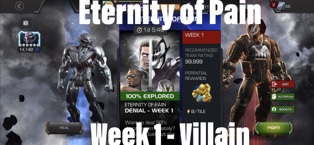 Trizzle315's tweet photo. #MCOC - Eternity Of Pain - Week 1 🔥 ‘Villain’ Event Point. Rank 2 Awakened Ultron vs Crossbones. https://t.co/3gV9OTg8xP
Who worked better for you? LMK in comments. Hit the Like &amp; Subscribe for more vids!
#Marvel #ContestOfChampions #MarvelContestOfChampions #eternityofpain https://t.co/HxZSM5zEBr