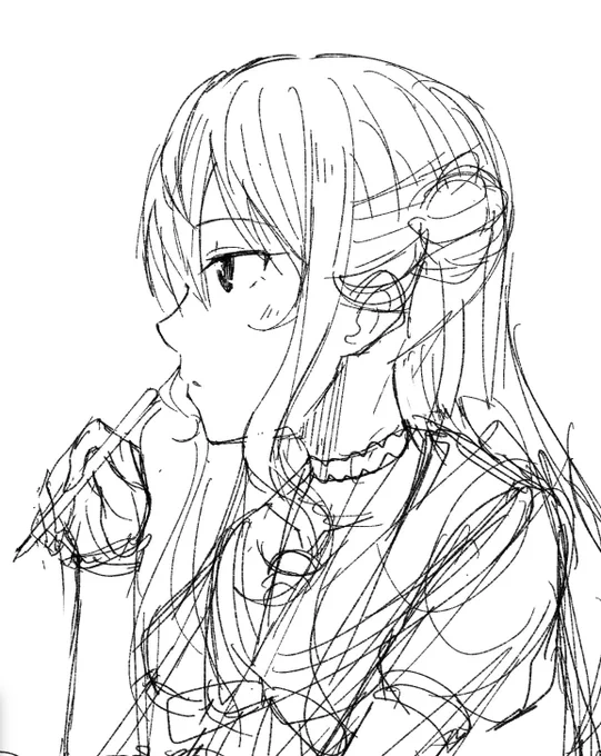 珍しく早起きしたのに会社に定時で行かずに朝活お絵描きしてるクズ 