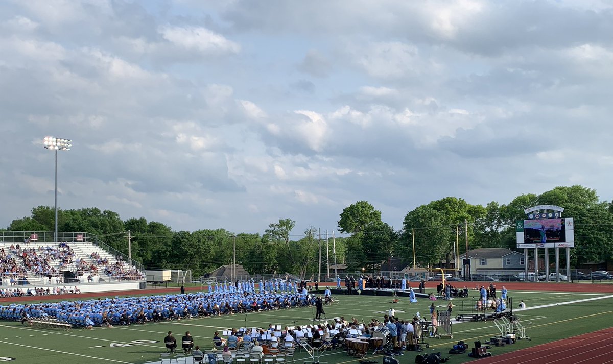 Principal Jason Peres begins to announce 2022 East graduates.