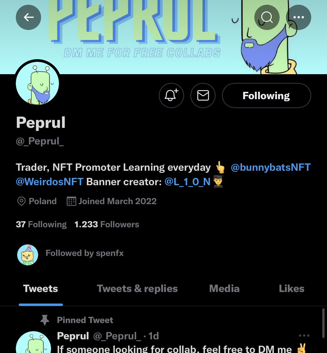 JadesETH_'s tweet photo. @_Peprul_ @WeirdosNFT ✅✅ https://t.co/zUBi7PZ7cA