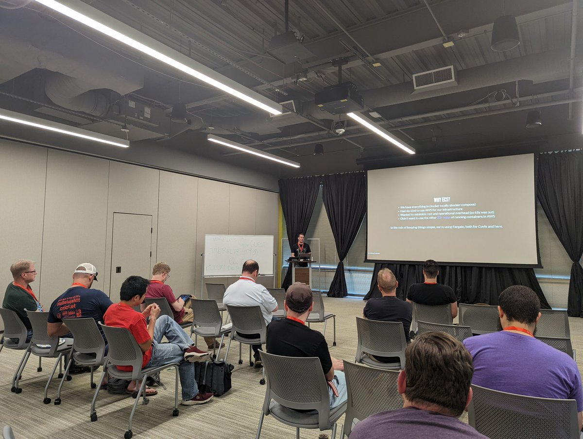 cblument's tweet photo. Great to be back in person for #CloudAustin Thanks to @Q2_Software for hosting and @PulumiCorp for food! https://t.co/pKPBqNARcd