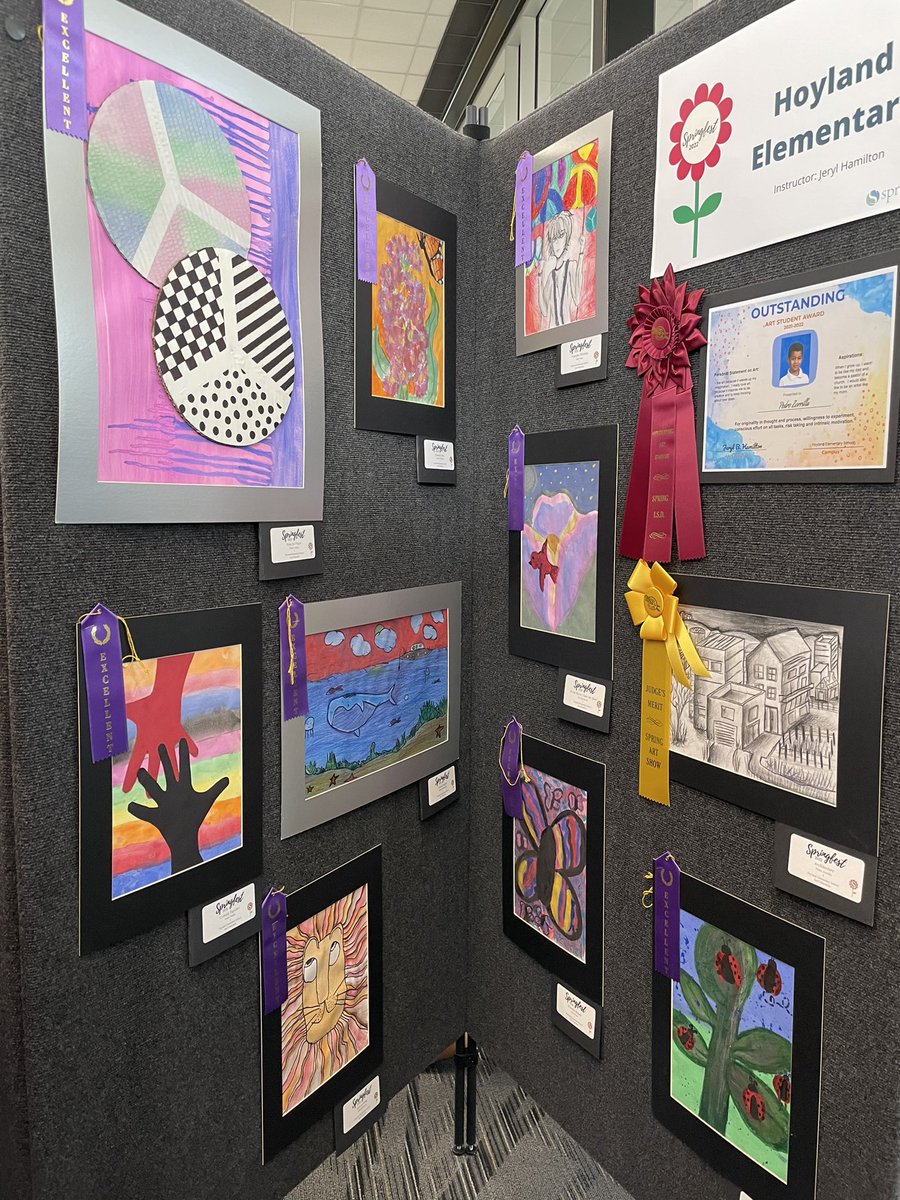 MsCottleMusic's tweet photo. So excited to check out the art work our Pioneers created at Springfest! @SpringISDPVA has put on a great event, and it will continue til 8pm tonight at Planet Ford Stadium. Come check out performances as well as art! @HoylandES https://t.co/MgPEd36oC3
