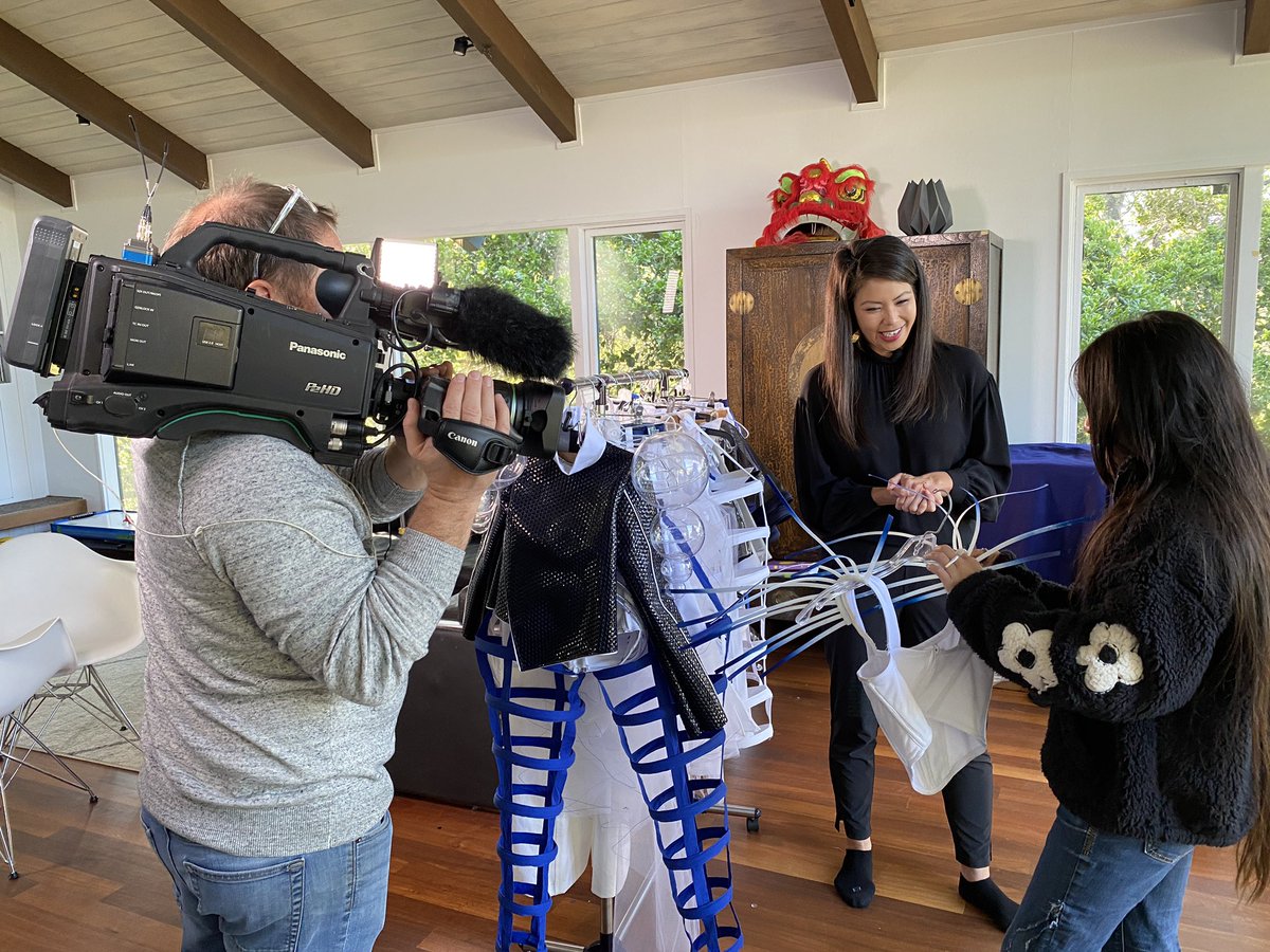 christineniSF's tweet photo. 8th grader Ashlyn So is a force in the #AAPI community. The “accidental activist” &amp; fashion designer has been recognized nationwide. We visit with @ashlynso_ &amp; her “mom-ager”. The story, at 5:40 p.m. @nbcbayarea @janellewang @Jeremyphotog #AAPIHeritageMonth #AAPIHM https://t.co/VsrOZJnc97
