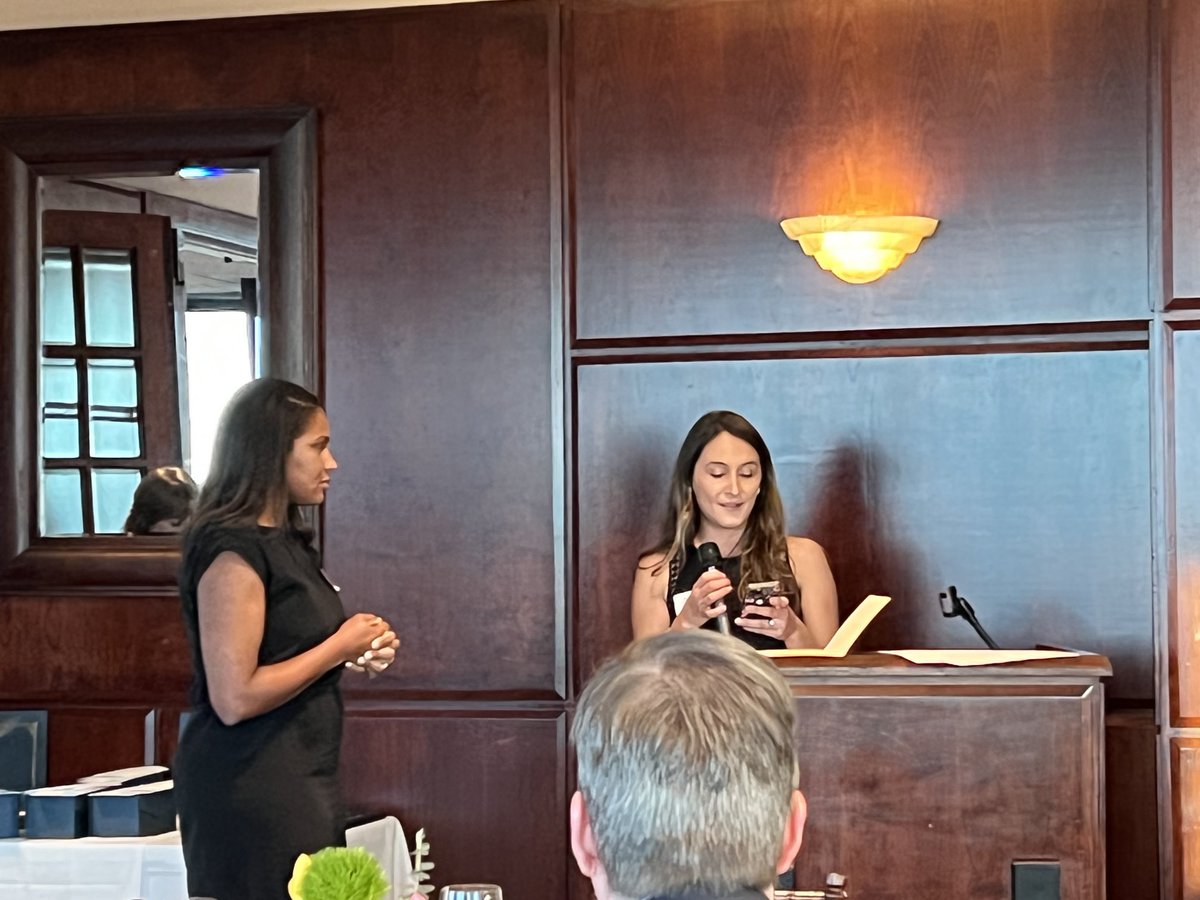 texhern's tweet photo. Whatโs exciting tonight?
โฆ@DCRINewsโฉ fellowship graduation and awards night
And the โฆ@califf001โฉ #robertcaliff #mentorship award goes to Kanecia Zimmerman!
Exemplary for all of us to help everyone meet their full potential and help the next generation! https://t.co/JJXaNirm7E