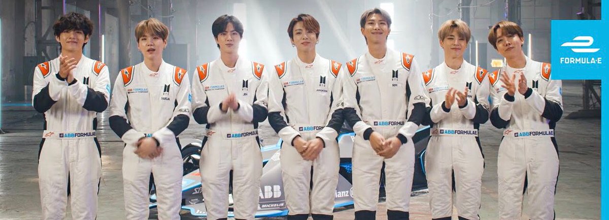vminiecats's tweet photo. La participación de los integrantes de @BTS_twt , en la carrera de autos electrónicos más grande del mundo, la fórmula E (Grand Prix), se encuentra actualmente bajo discusión. 

#BTS también es el embajador global de "Fórmula E". 

La carrera de autos eléctricos de la Fórmula E + https://t.co/G7RVSFANsN