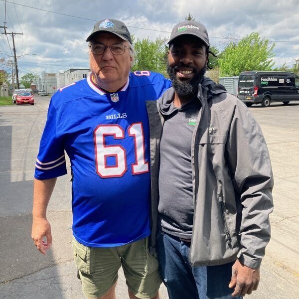 feedmorewny's tweet image. This is Greg. He’s from #Cleveland. Today he made a 3.5-hour drive to #Buffalo for an act of kindness. He brought a donation of 417 lbs. of food to FeedMore WNY. Our thanks go out to him and everyone here who is coming together to show love is greater than hate. #MoreFoodMoreGood