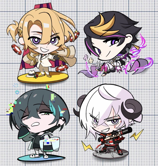 [RT's 💛]

The designs for my nijisanji oshi charms are done yaay taking preorders up until 5/28!! Shop link's in the replies :-D! 

#FulGallery #drawluca #YaminoArt 