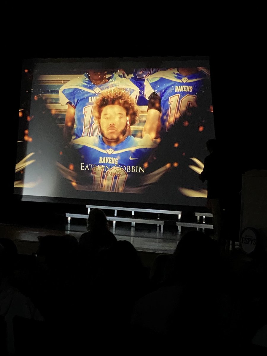 RavennaSupt's tweet photo. Male Athlete of the Year Eathan Cobbin! #TwoTimeWinner https://t.co/iynPtSIA6n