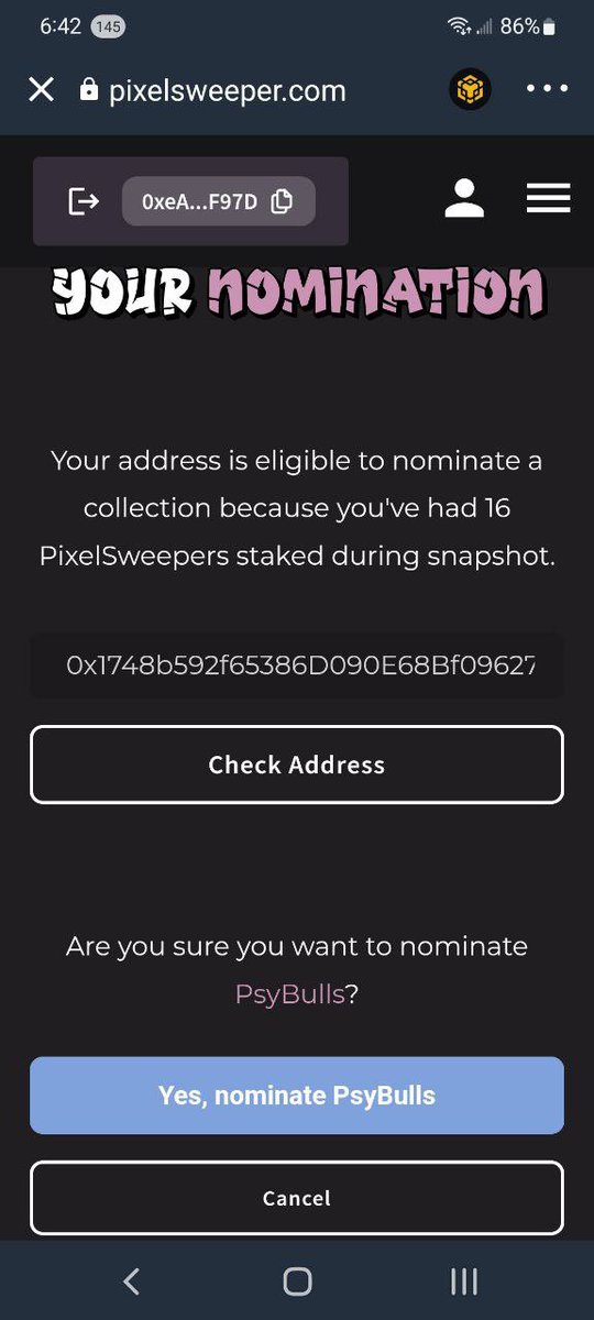 PSYBULLS_NFT's tweet photo. One of our OG #PsyBull legends, Carbine, has nominated us in the @PixelSweeper competition! ππ
A huge thank you to Carbine! LFG π
#NFTCommunity #NFTs #NFTGiveaways #BNB #bayc #lunaterra #LUNAtics #eth #StrongerTogetherAlliance #sta #BSC #NFTProject https://t.co/A7lrB58PAA