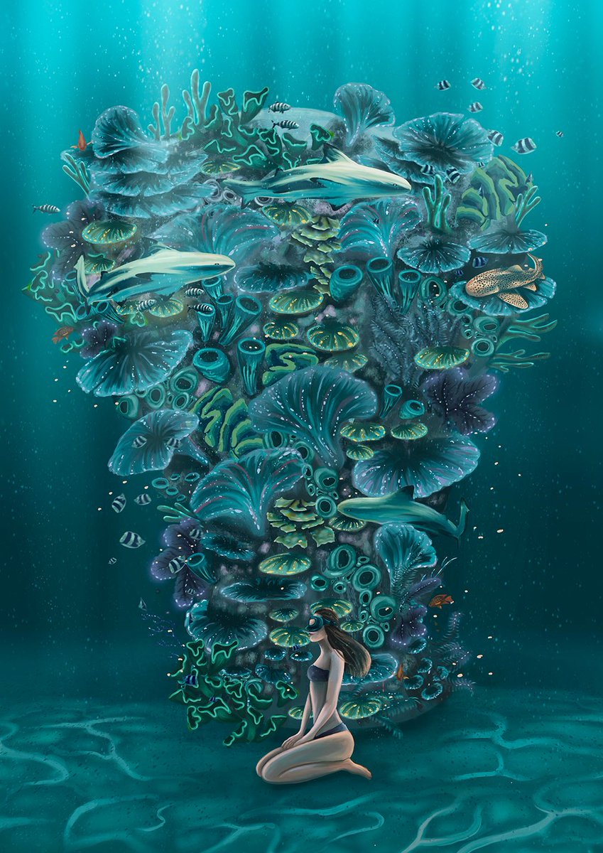 oceaverse's tweet photo. “Coral Bombi Girl” - 
Artist @divermonart - #1 of 9 
SOLD - 💕💕💕

https://t.co/7oRURmGEiO https://t.co/f3MaJutaAa