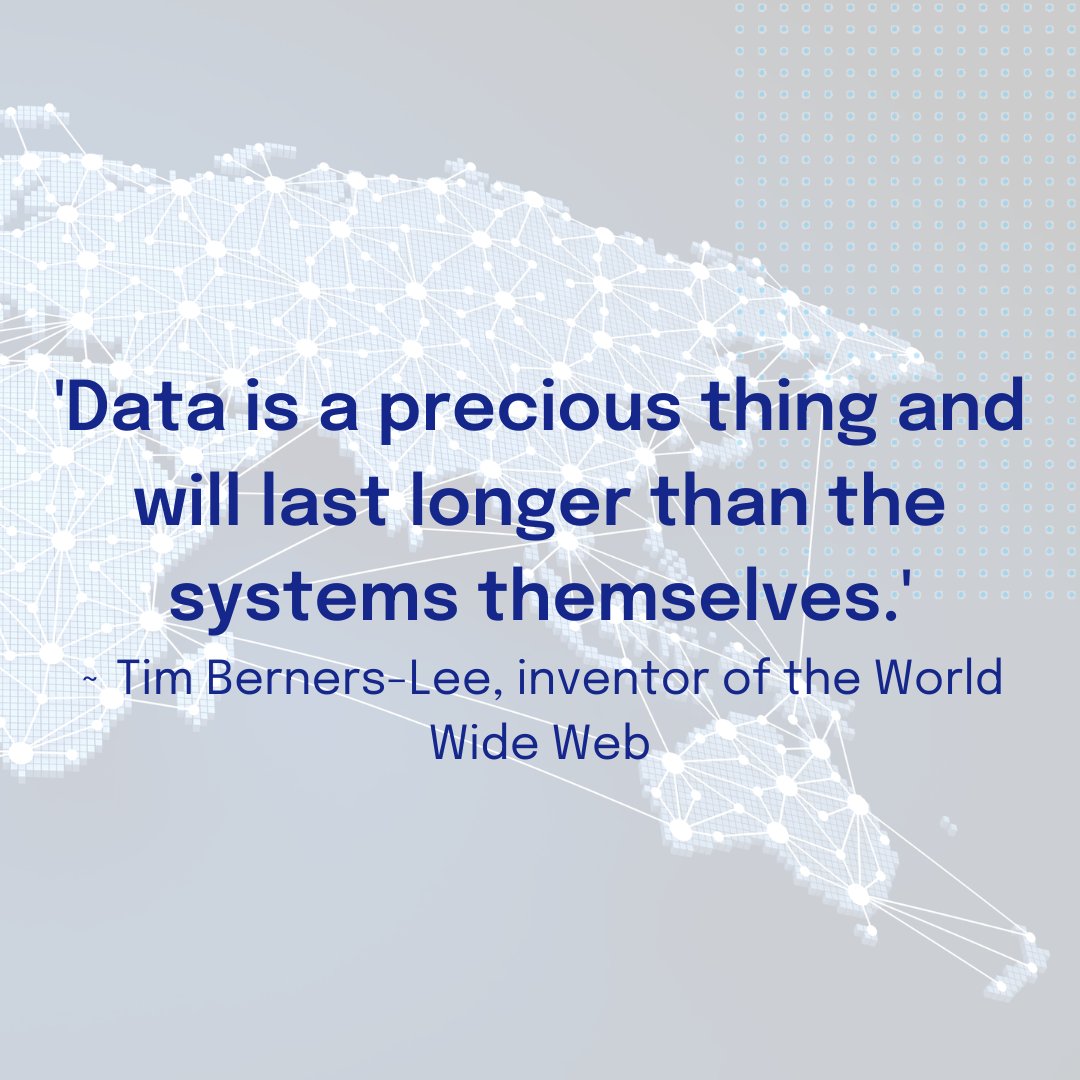 syntagium's tweet photo. 'Data is a precious thing and will last longer than the systems themselves.'
~ Tim Berners-Lee, inventor of the World Wide Web https://t.co/HPgizhk1x0