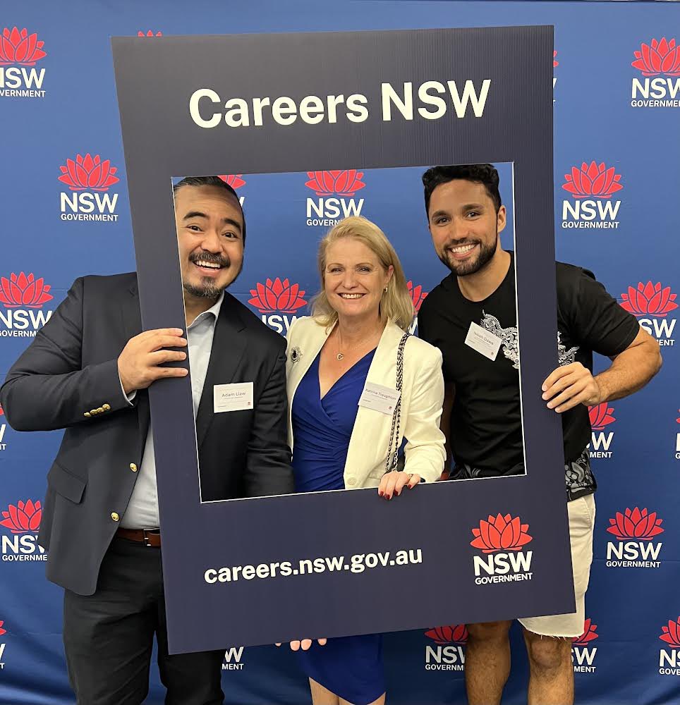 Katytroughton's tweet photo. It’s Careers week - great to meet @AlisterHenskens and fellow ambassadors @adamliaw and @isaiahdawe to discuss impact of meaningful career advice. 80,000 people in NSW have accessed the few service since Careers NSW went live Nov 2021. #skills #career https://t.co/Ms8qcmK0MF