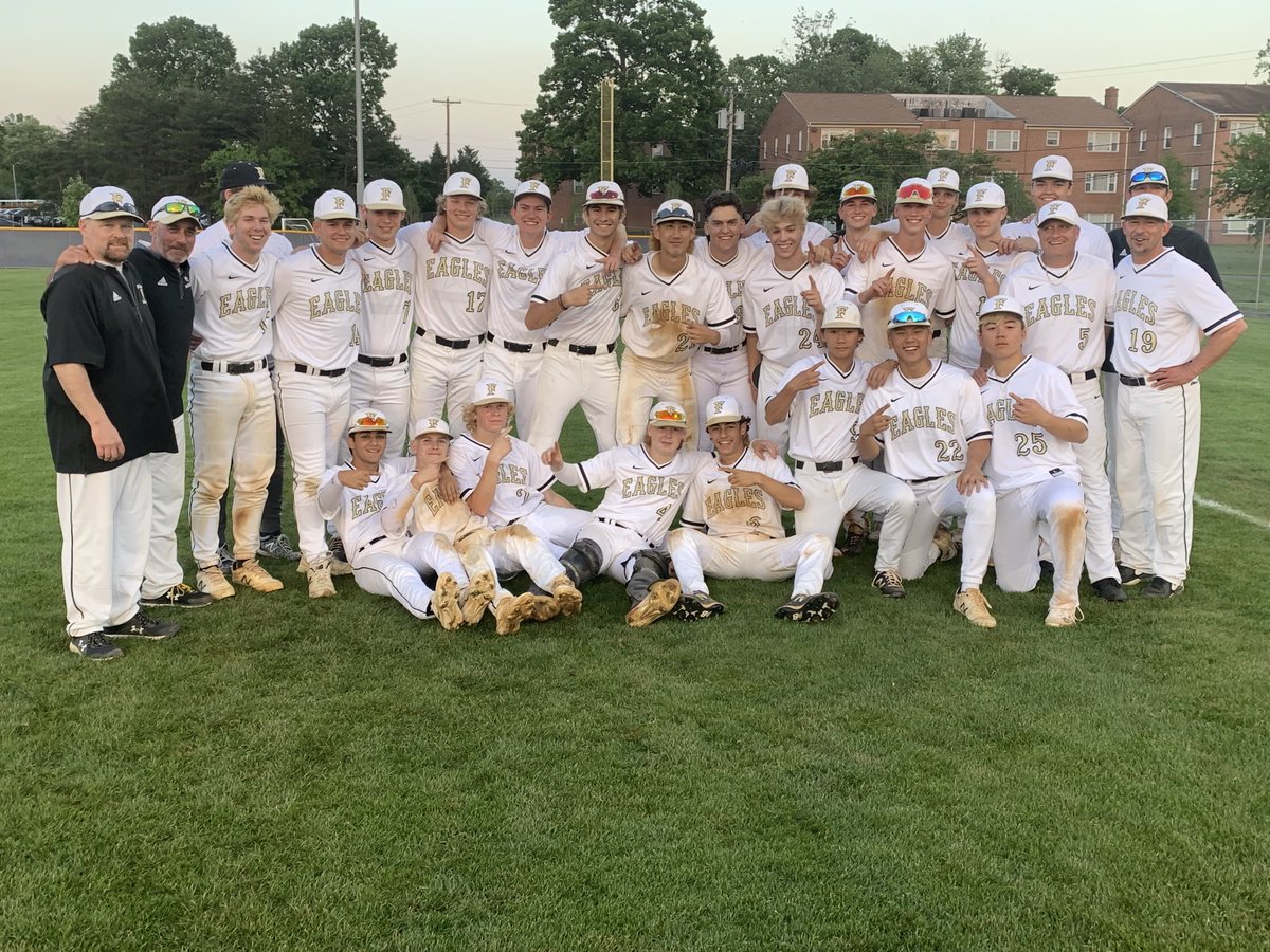 FHSEAGLES1's tweet photo. 🚨6A Cedar Run Regular Season District Champions!
Freedom blasts 10H
Ausgotharp, Cho, Butash &amp; Lee Double! Chen &amp; Burkholder hit bomb 💣 Butash 2H, 0BB, CG Freedom 19-1 on season!
⁦@LSBR11⁩ ⁦@WashPostHS⁩ ⁦@PBRVADC_Nolan⁩ ⁦@LoCoSports⁩ ⁦@VivaLoudoun⁩ https://t.co/B7GCOL15eg