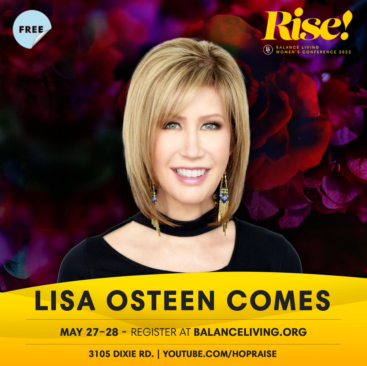 lisaosteencomes's tweet photo. I am so excited to be joining @HOPRAISE for the Balance Living Conference May 27-28! If you are in the Toronto area, I invite you to register today by clicking the link in my bio. I hope to see you there!
#hopraise #balanceliving #rise https://t.co/NL1GpZD8l2