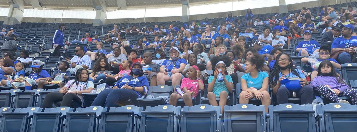 Ervin Lions 3rd-5th graders and their parents and their teachers enjoyed a KC Royals game today for completing Blackout Bingo to prep for state assessments!  Thank you ⁦<a href="/Royals/">Kansas City Royals</a>⁩ ⁦<a href="/RoyalCrownScho1/">Royal Crown School</a>⁩