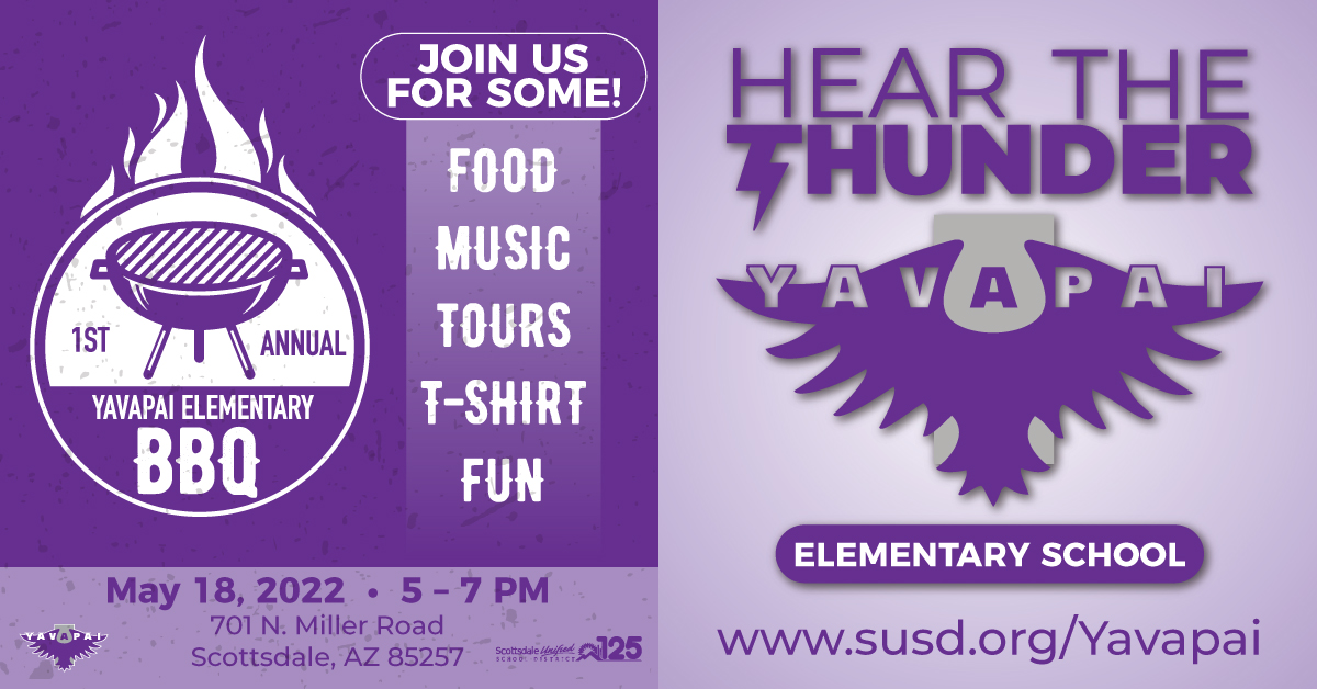 Join us as <a href="/YavapaiSUSD/">Yavapai Elementary School</a> hosts a community barbecue on Wednesday to welcome students and families to the campus that will reopen for learning on August 3 for the 2022-2023 school year.