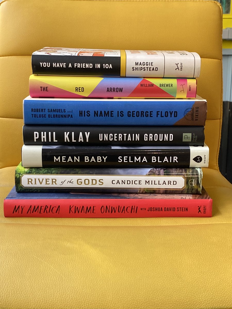 POWERHOUSEatIC's tweet photo. Come to Powerhouse Bookstores and pick up your copies of these new releases in Hardcover and Paperback!
#shoplocal #shopindie #maliburising #lettherecordshow #falling #thegroundbreaking #hisnameisgeorgefloyd #theredarrow #youhaveafriendin10a #meanbaby #riverofthegods #myamerica https://t.co/UhHEmYwBMb