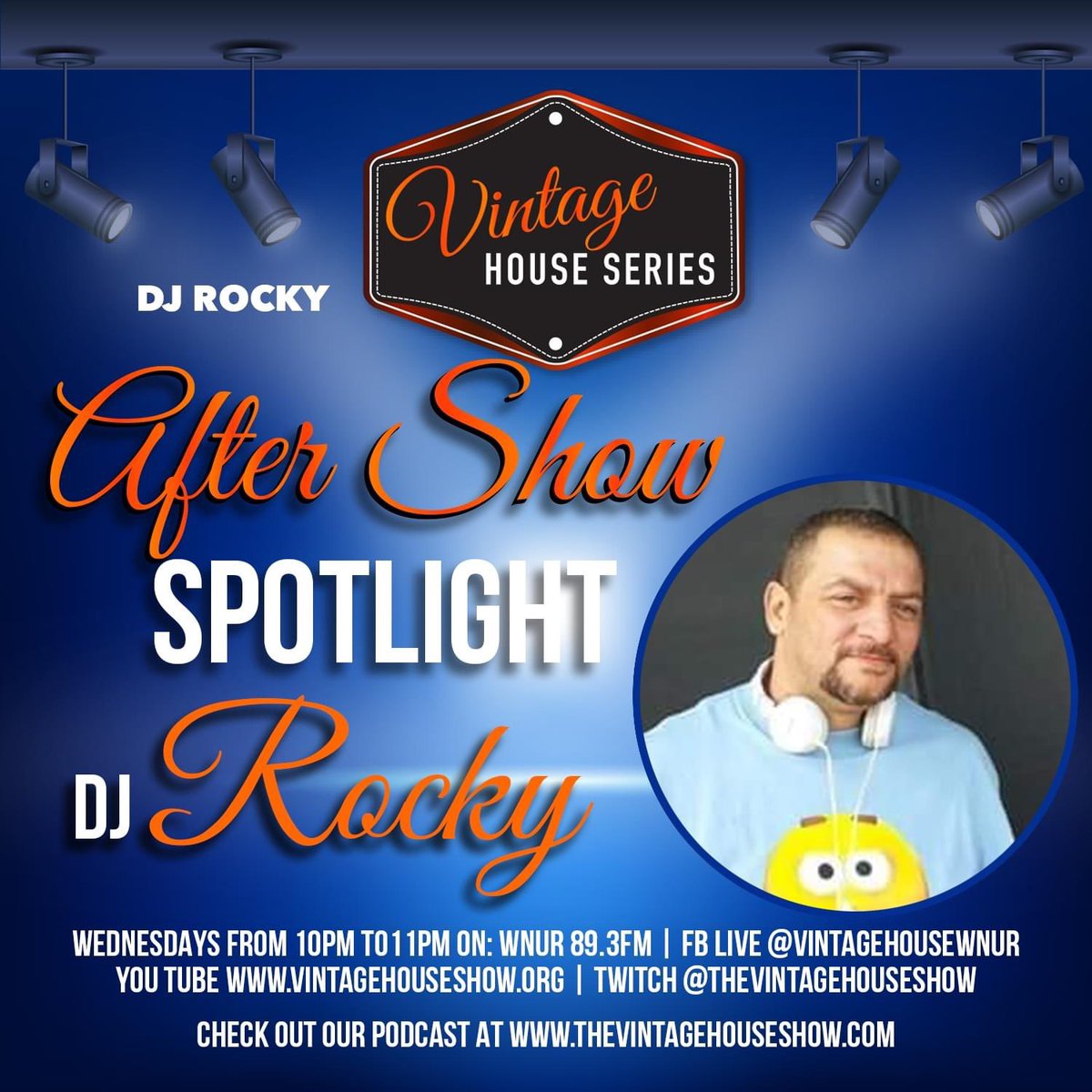 DJ ROCKY joins the Vintage House Show Fam as HOST of the SPOTLIGHT!!! Check him out WEDNESDAY AT 10PM!!